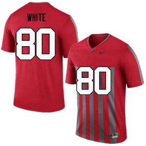 Men's Ohio State Buckeyes #80 Brendon White Throwback Nike NCAA College Football Jersey Breathable OBH0644WF